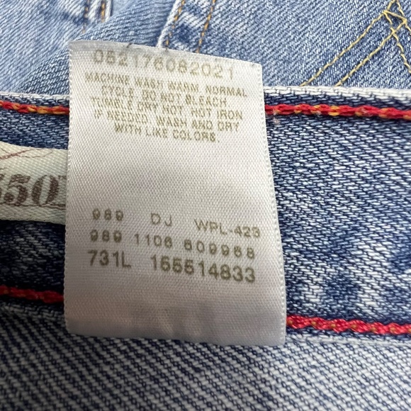 |•LEVI'S•| Old School 550 High Rise Relaxed Fit Tapered Leg Jeans Size 10 Short - Picture 8 of 8